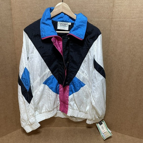 Westside Jackets & Blazers - NWT Vintage Womens Windbreaker Jacket, Multicolored, Large, Westside Full Zip